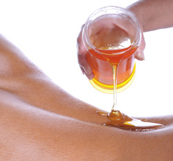 massage au miel dos